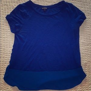 Blue basic tee